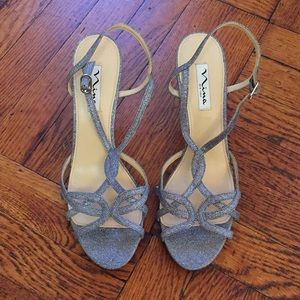 Sparkly Silver Heels